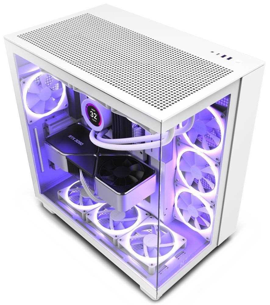 Obudowa NZXT H9 Flow z oknem Biała