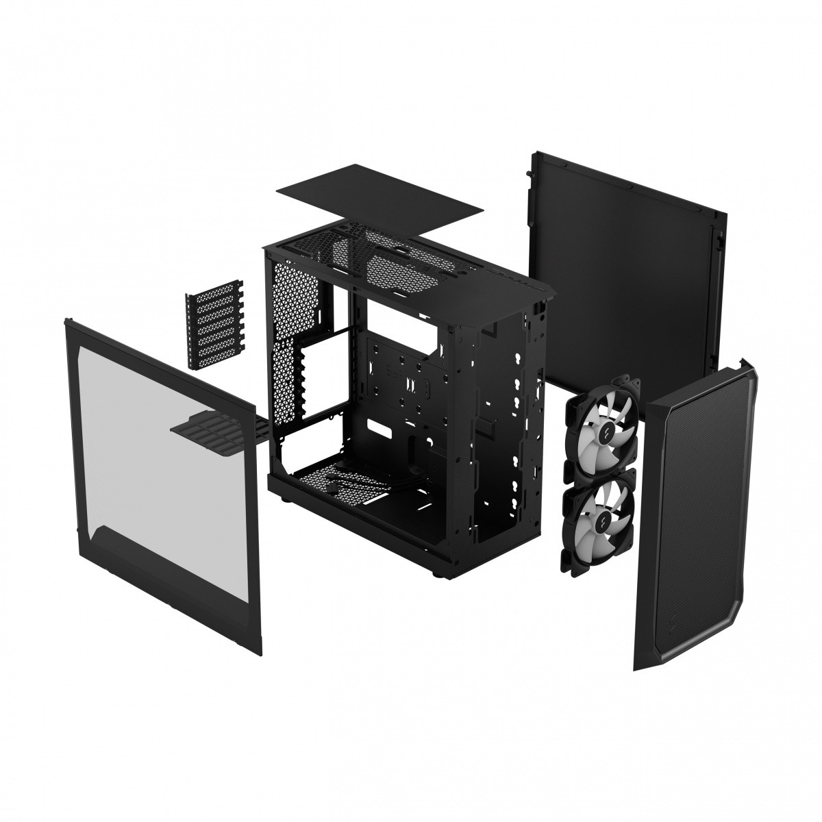 Obudowa Fractal Design Focus 2 RGB TG Clear Tint Black - obrazek 2