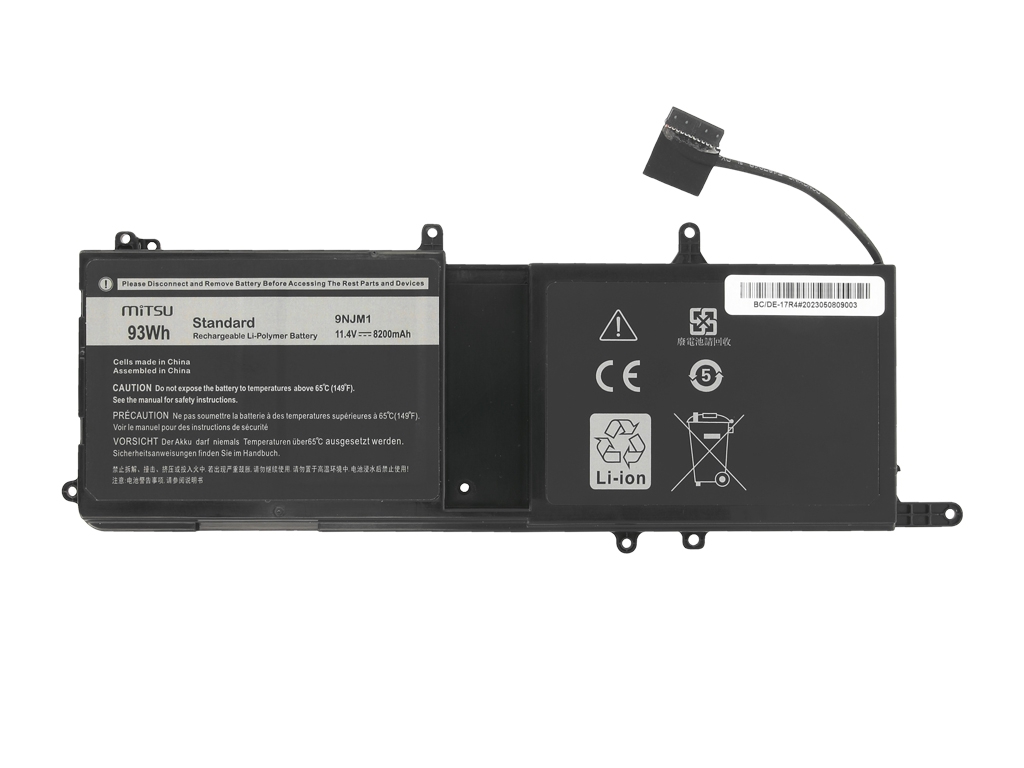 Bateria do laptopa Dell Inspiron Alienware 15 R3, 17 R4, 17 R5 11.4 V 8200mAh - obrazek 3
