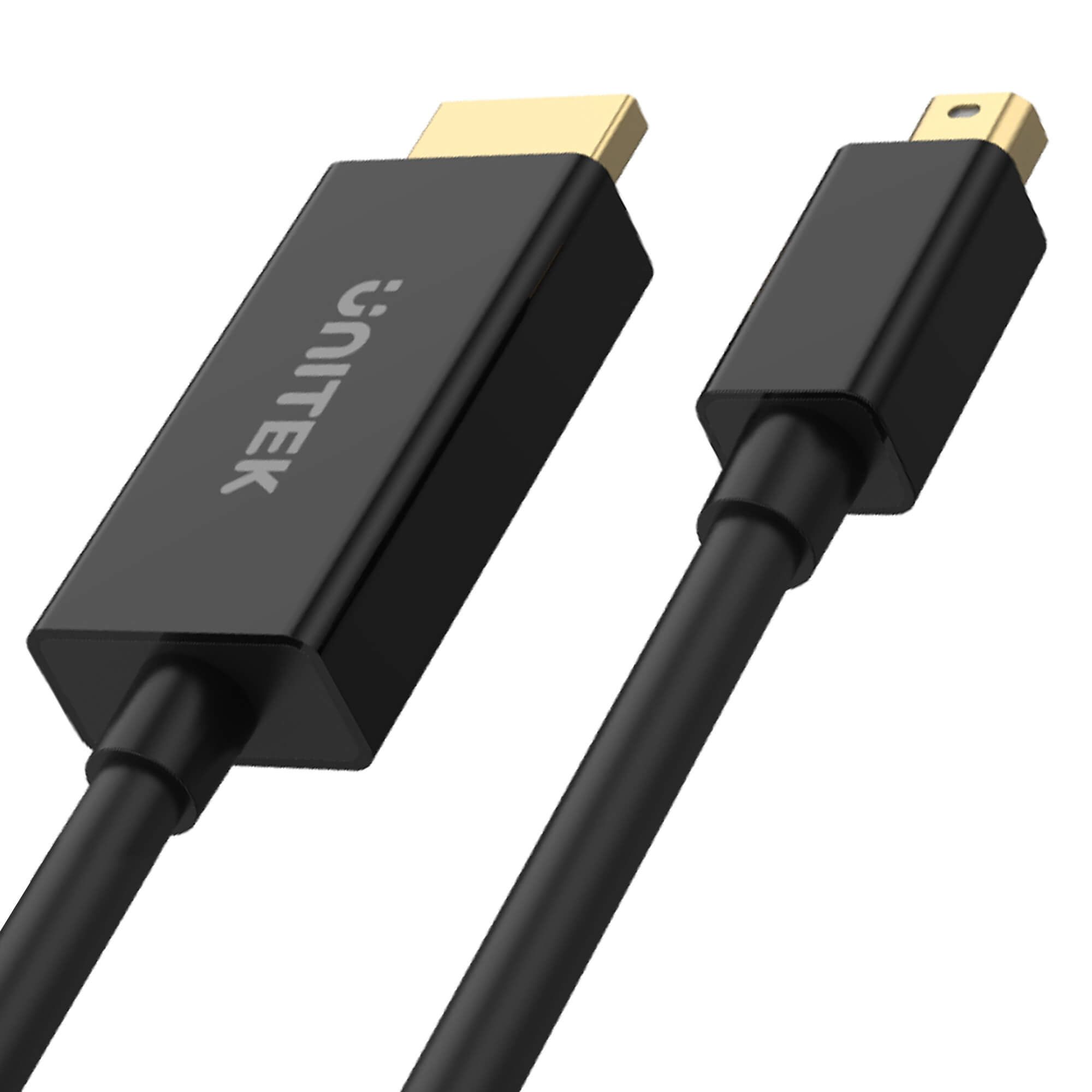 Kabel mini DisplayPort męski na HDMI męski 2.0 m Unitek - obrazek 2
