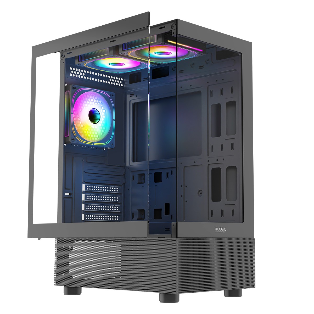 Obudowa Logic Look ARGB Czarna - obrazek 3