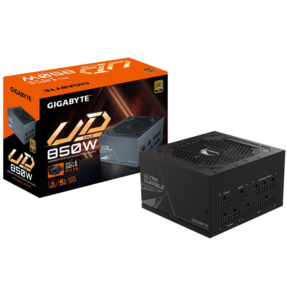 Zasilacz ATX 850W Gigabyte UD850GM PG5 Modularny 80 Plus Gold - obrazek 2