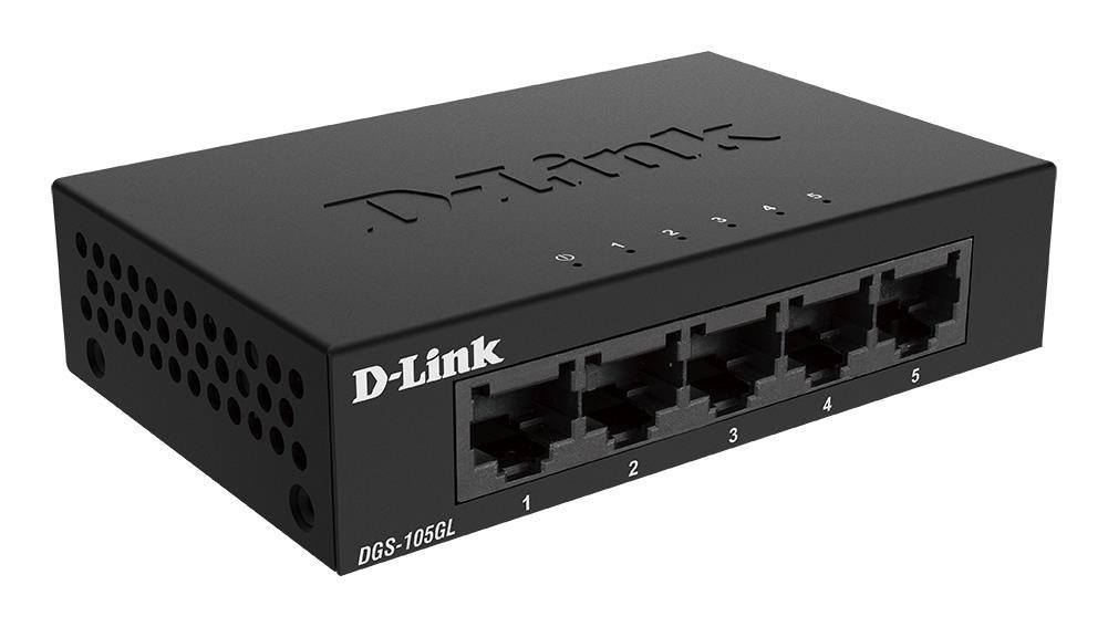 Switch D-Link DGS-105GL 5x10/100/1000 MB/s - Metalowa obudowa