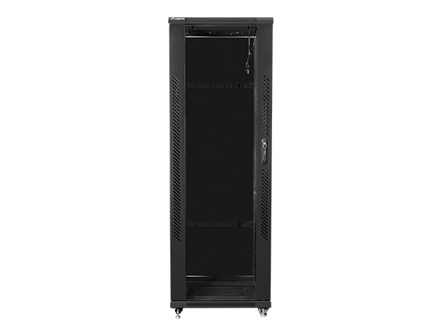 Szafa stojąca rack 19" 37U 600x600mm czarna (drzwi przednie szklane) Lanberg - obrazek 2