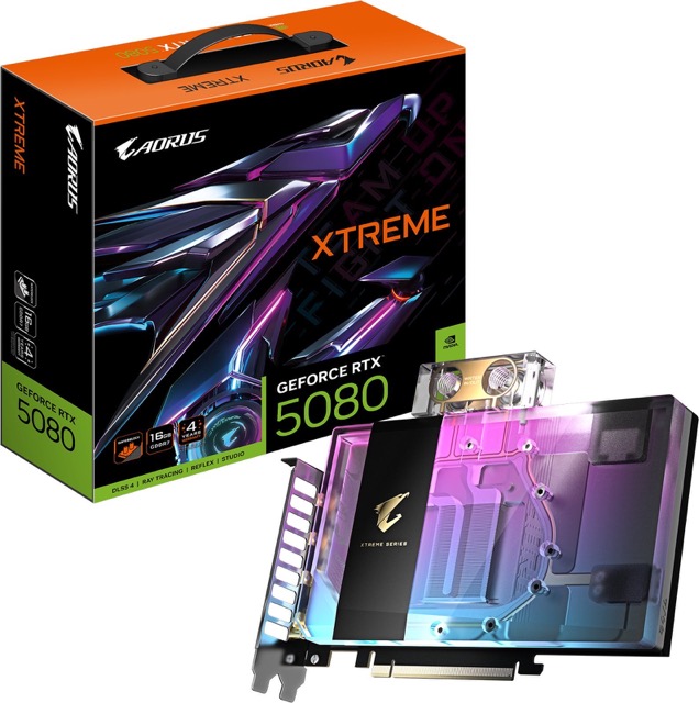 GeForce RTX 5080 16GB Gigabyte AORUS Xtreme Waterforce WB