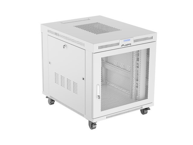 Szafa stojąca rack 19" 27U 600x800mm szara (drzwi przednie perforowane) LCD Lanberg