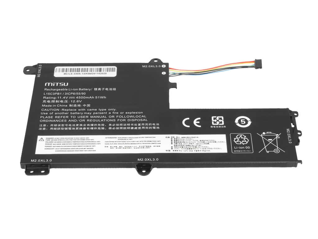 Bateria do laptopa Lenovo IdeaPad 330S-14IKB, 330S-15ARR, Yoga 520 11.4 V 4500 mAh - obrazek 4