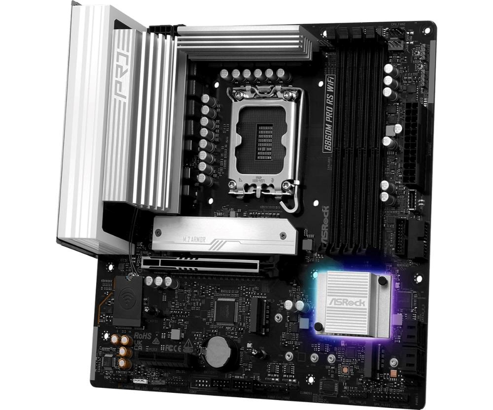 Płyta Socket LGA1851 ASRock B860M Pro RS WiFi - obrazek 3