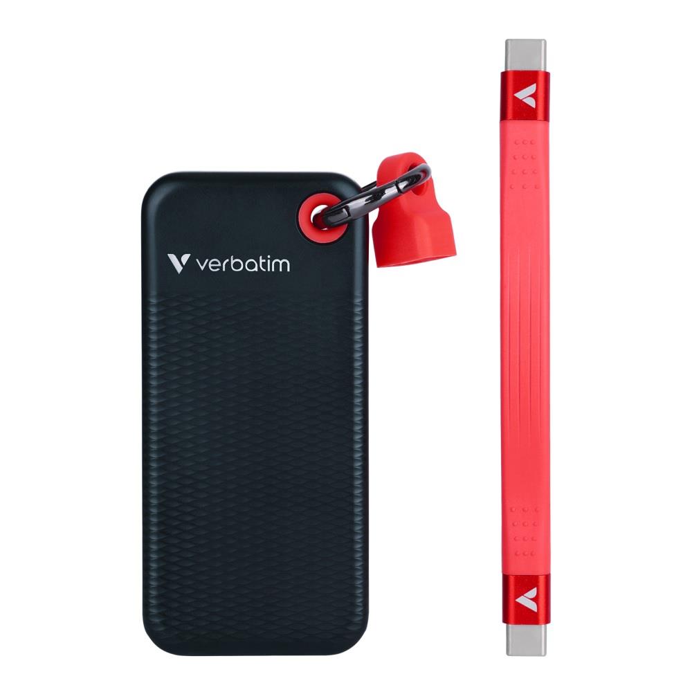 SSD USB 3.2 Type-C 2TB Verbatim Pocket Czarno-czerwony - obrazek 2