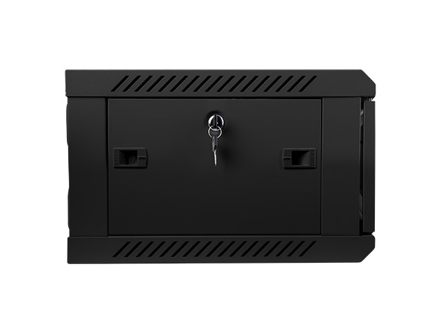 Szafa wisząca rack 19'' 4U 600x450mm czarna (drzwi przednie szklane) Langberg - obrazek 3