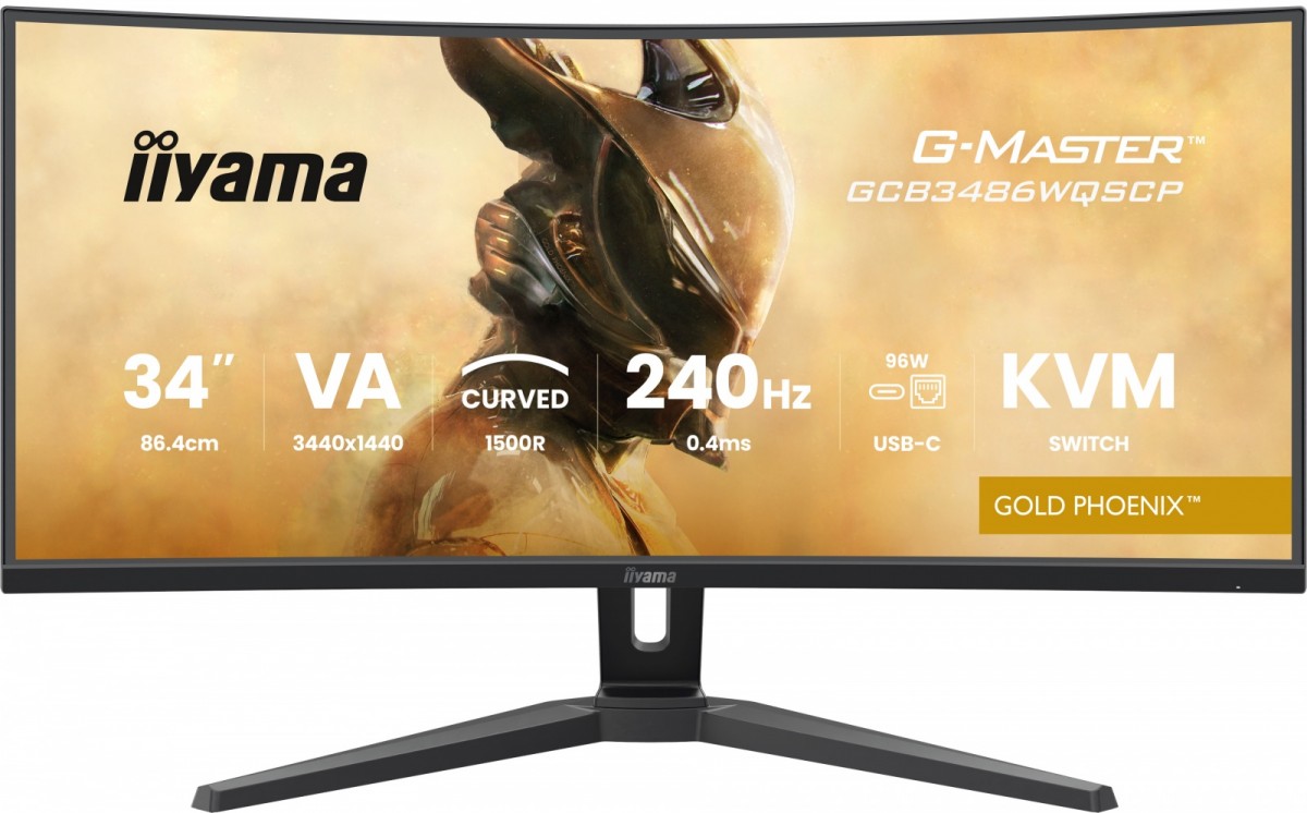 Monitor 34" iiyama G-MASTER gaming series GCB3486WQSCP-B1  Gold Phoenix Curved