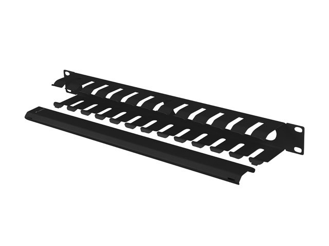Organizer kabli 19'' 1U Typ A czarny Lanberg - obrazek 4