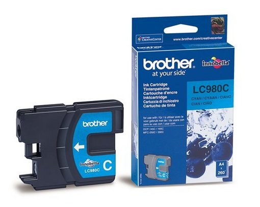 Tusz Brother LC980C Cyan 260 str. - obrazek 2