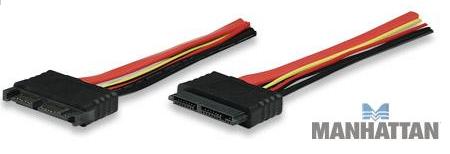 Kabel przedłużacz SATA 1,8" - 30 cm MANHATTAN