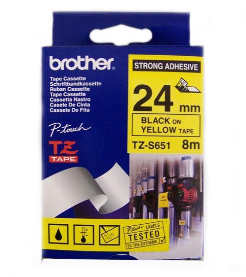 Taśma do drukarki etykiet Brother TZS651 Laminowana 24mm - obrazek 3