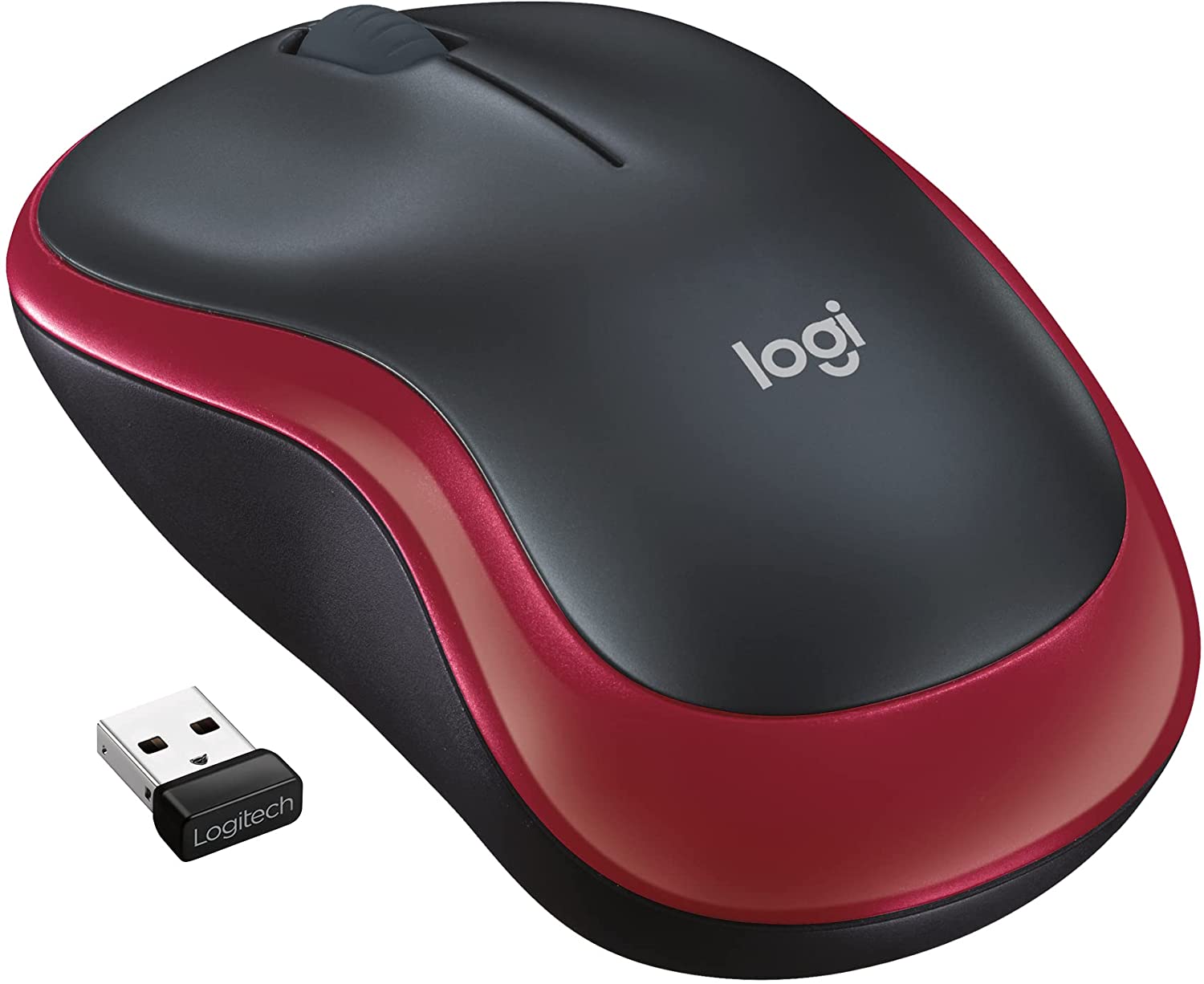 Mysz bezprzewodowa Logitech M185 Czerwona
