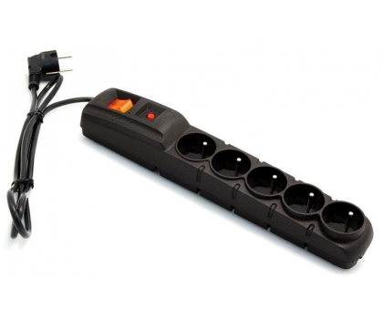 Listwa zasilająca Acar F5  5 gniazd  2.5 m  Czarna