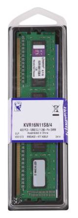 DIMM PC-1600 DDR3 4GB Kingston KVR16N11S8/4 - obrazek 2