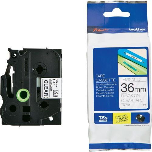 Taśma do drukarki etykiet Brother TZE161 36mm Czarny na Przeźroczystym - obrazek 4