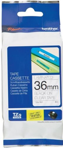 Taśma do drukarki etykiet Brother TZE161 36mm Czarny na Przeźroczystym - obrazek 3