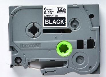 Taśma do drukarki etykiet Brother TZE315 6mm Biały na Czarnym - obrazek 2
