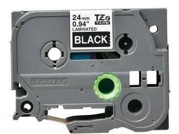 Taśma do drukarki etykiet Brother TZE355 24mm Biały na Czarnym - obrazek 2