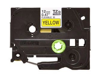 Taśma do drukarki etykiet Brother TZEFX631 12mm Czarny na Żółtym Flexible - obrazek 2