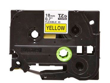 Taśma do drukarki etykiet Brother TZEFX641 18mm Czarny na Żółtym Flexible - obrazek 4