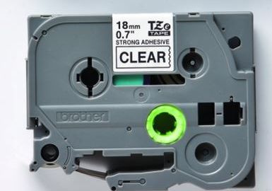Taśma do drukarki etykiet Brother TZES141 18mm Czarny na Przeźroczystym - obrazek 2
