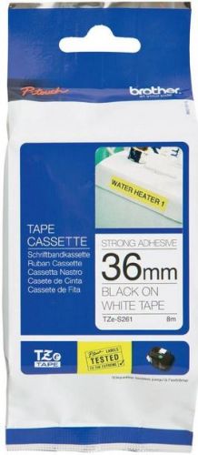 Taśma do drukarki etykiet Brother TZES261 36mm Czarny na Białym - obrazek 3