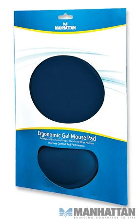 Podkładka pod mysz z żelową podpórką na nadgarstek Manhattan Niebieska - obrazek 3