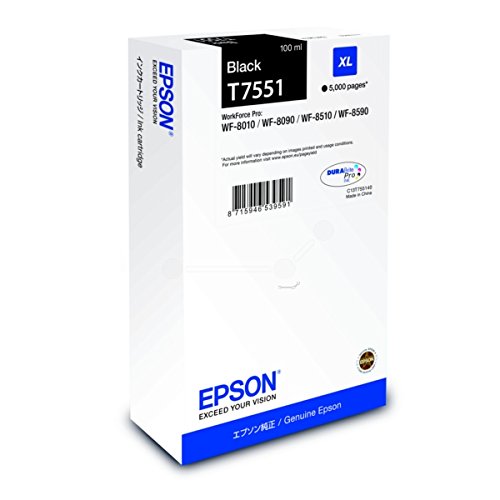 Tusz Epson T7551 Black XL 5000 str.