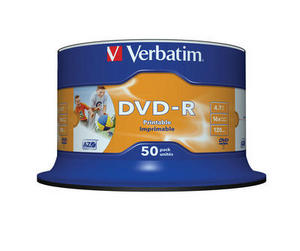 DVD-R Verbatim 4.7GB 16x Cake *50 Printable - obrazek 4