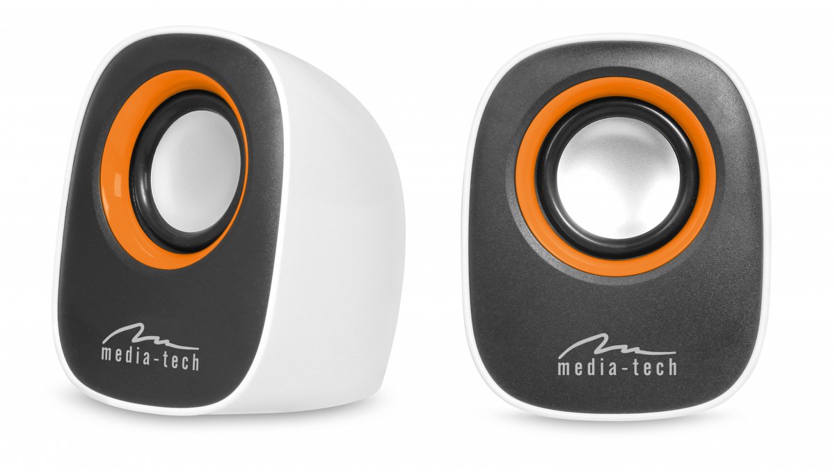 Głośniki Media-Tech IBO USB - RMS 6W, regulacja glośności, białe