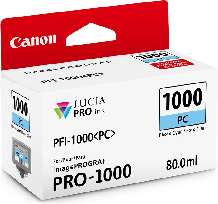 Tusz Canon PFI-1000 Cyan 80 ml. 5140 str.