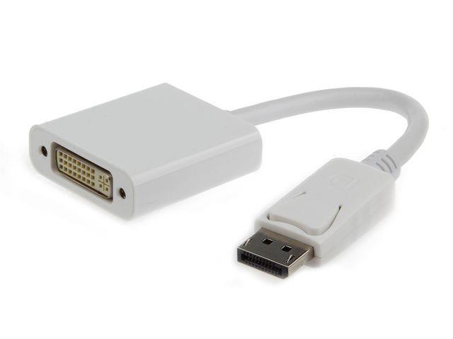 Adapter DisplayPort męski na DVI-I żeński Gembird Biały