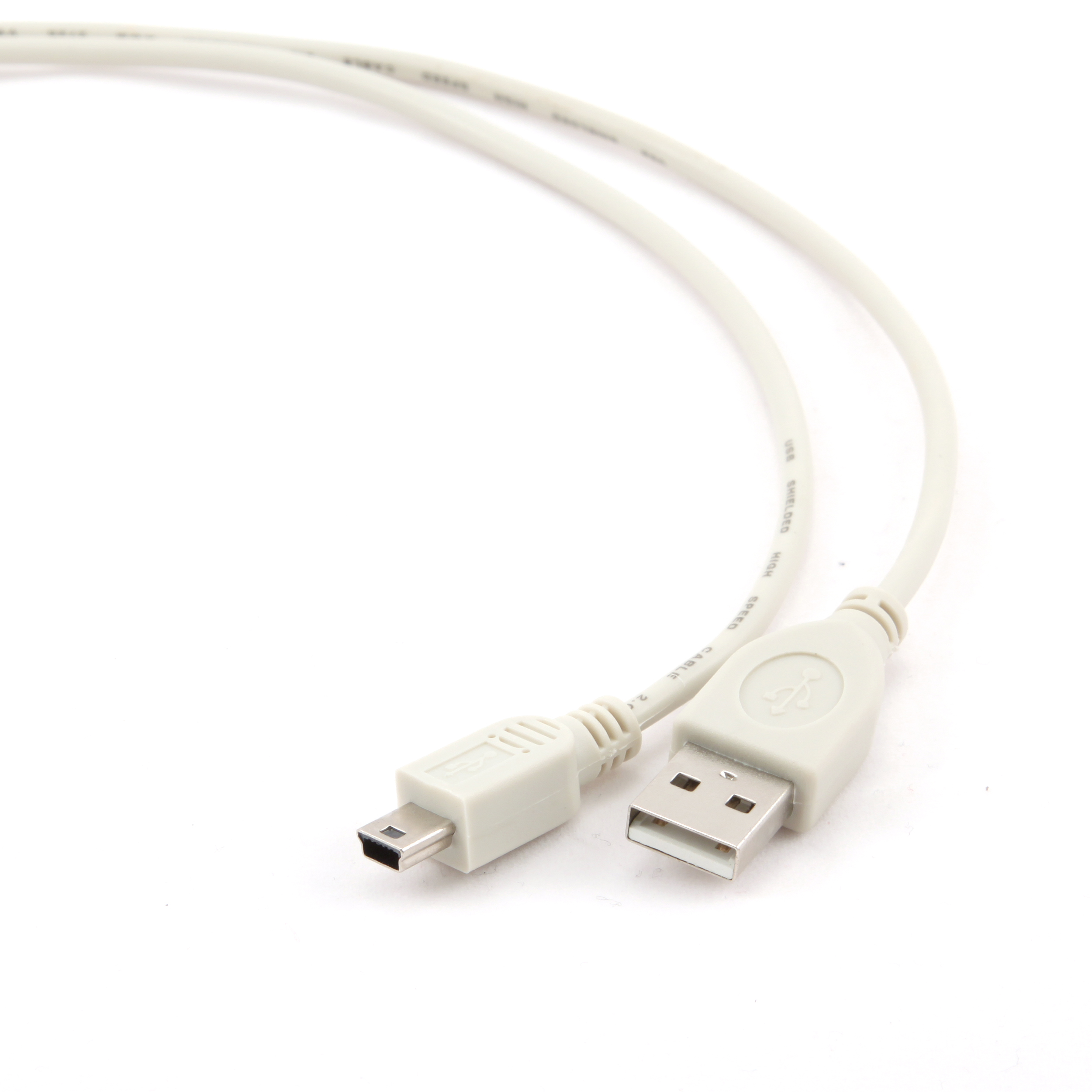 Kabel USB 2.0 męski A na miniUSB typ CANON (5-pin) męski  0.9m  Gembird  Szary