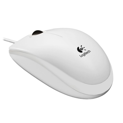 Mysz Logitech B100 Optical USB Mouse for Business Biała