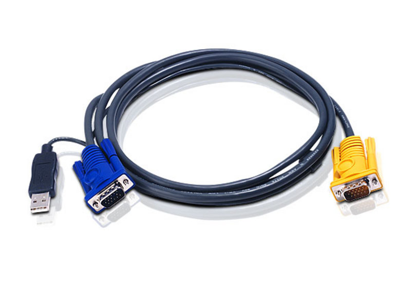 Kabel do KVM Aten HD15 - SVGA + mysz + Klawiatura USB 2.0m