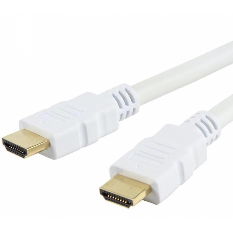 Kabel HDMI męski na HDMI męski v.1.4 5.0 m Techly Biały 4K 3D
