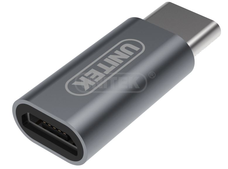 Adapter USB Type-C męski na microUSB żeński Unitek - obrazek 2