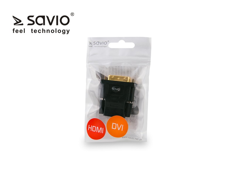 Adapter HDMI żeński na DVI-D męski Savio - obrazek 2