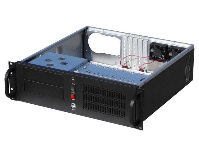 Obudowa Gembird serwerowa ATX 19" 3U Czarna - obrazek 2