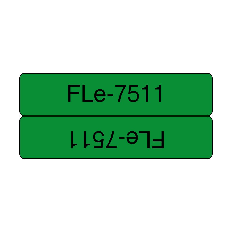 Taśma do drukarki etykiet Brother FLE7511 24mm Czarny na Zielonym
