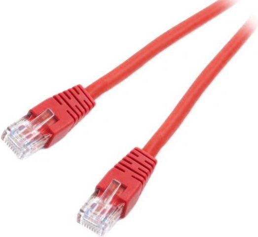 Kabel RJ45/RJ45  2 m    Patchcord  Kategoria 6  Czerwony  UTP