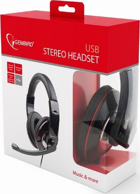 Słuchawki Gembird USB Czarne - obrazek 2