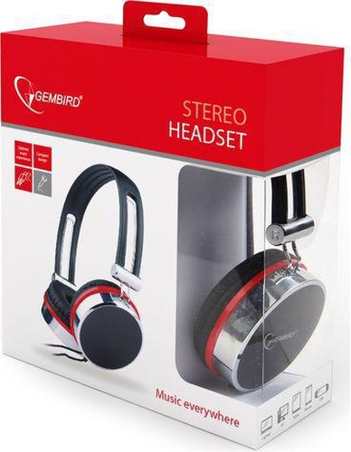 Słuchawki Gembird MHS-903 Czarno - czerwone - obrazek 4