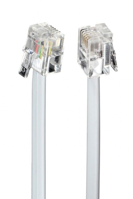 Kabel RJ11/RJ11 Telefoniczny    3.0 m  Gembird  Biały