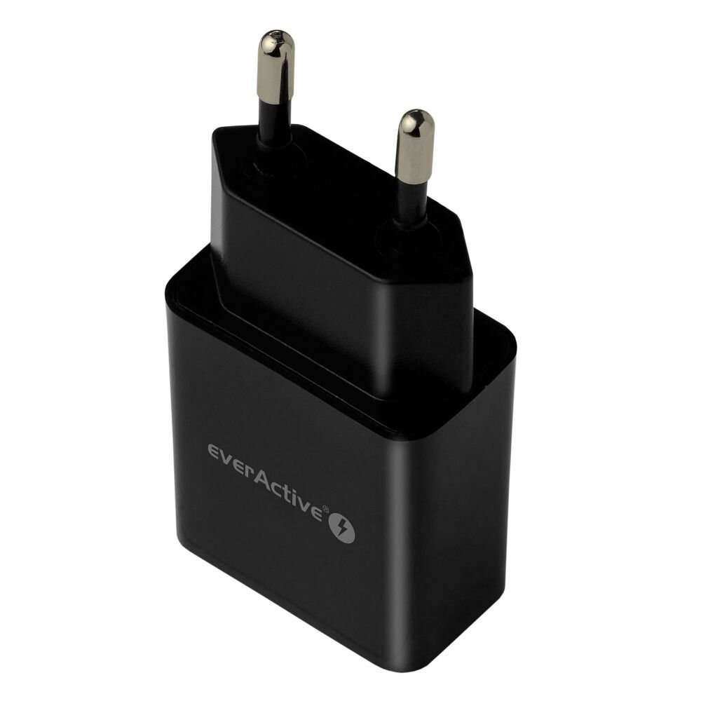 Ładowarka Sieciowa USB 5V 2.4A everActive Czarna - obrazek 2
