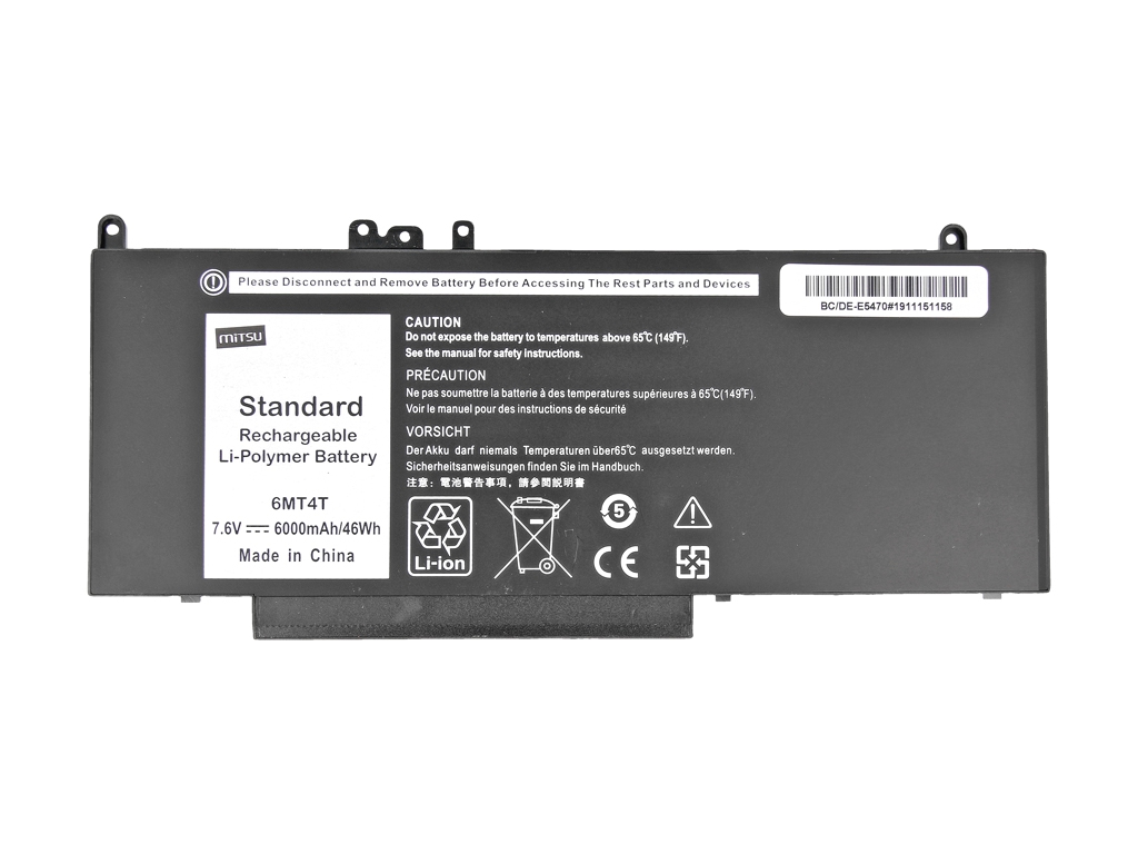 Bateria do laptopa Dell Latitude E5470; E5570 7.6V 6000mAh - obrazek 3